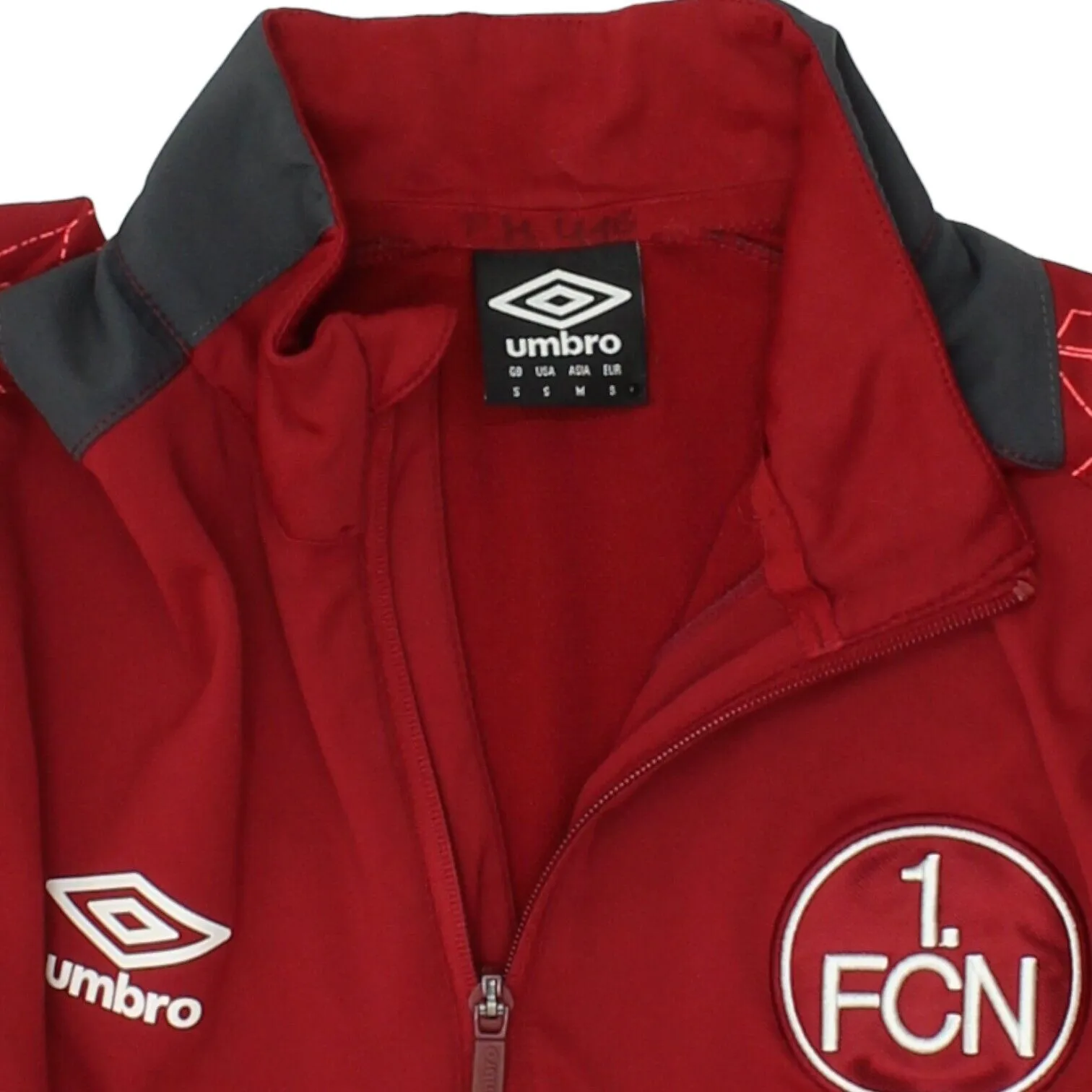 1. FC Nürnberg Umbro Mens Red Half Zip Training Jacket | Football Sportswear