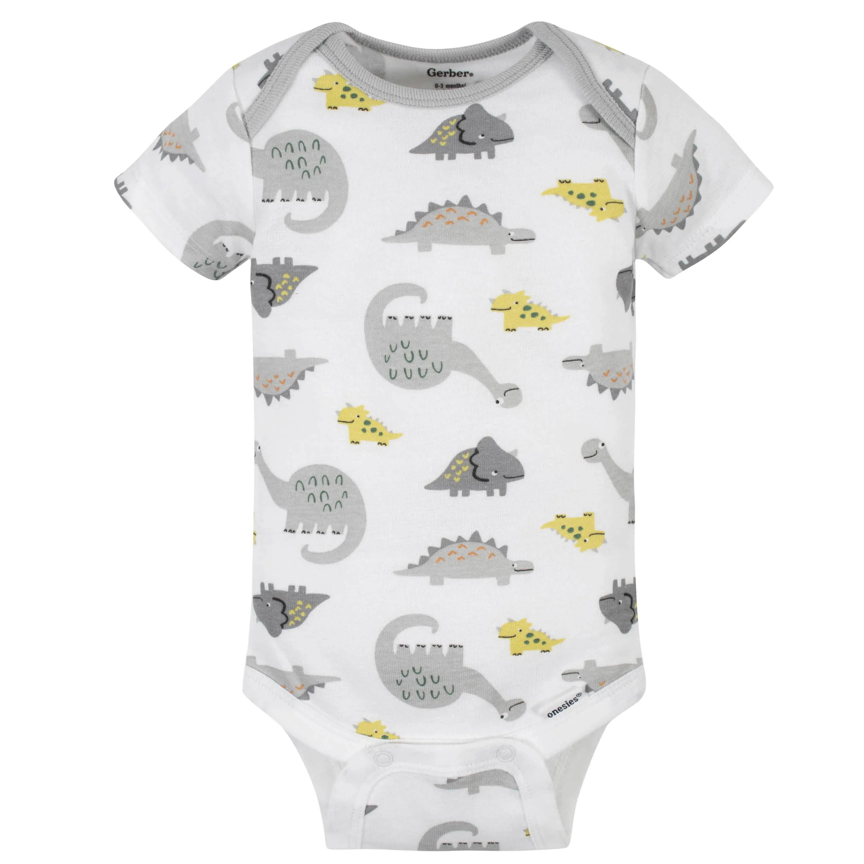 4-Pack Baby Boys Dinosaurs Short Sleeve Onesies Bodysuits