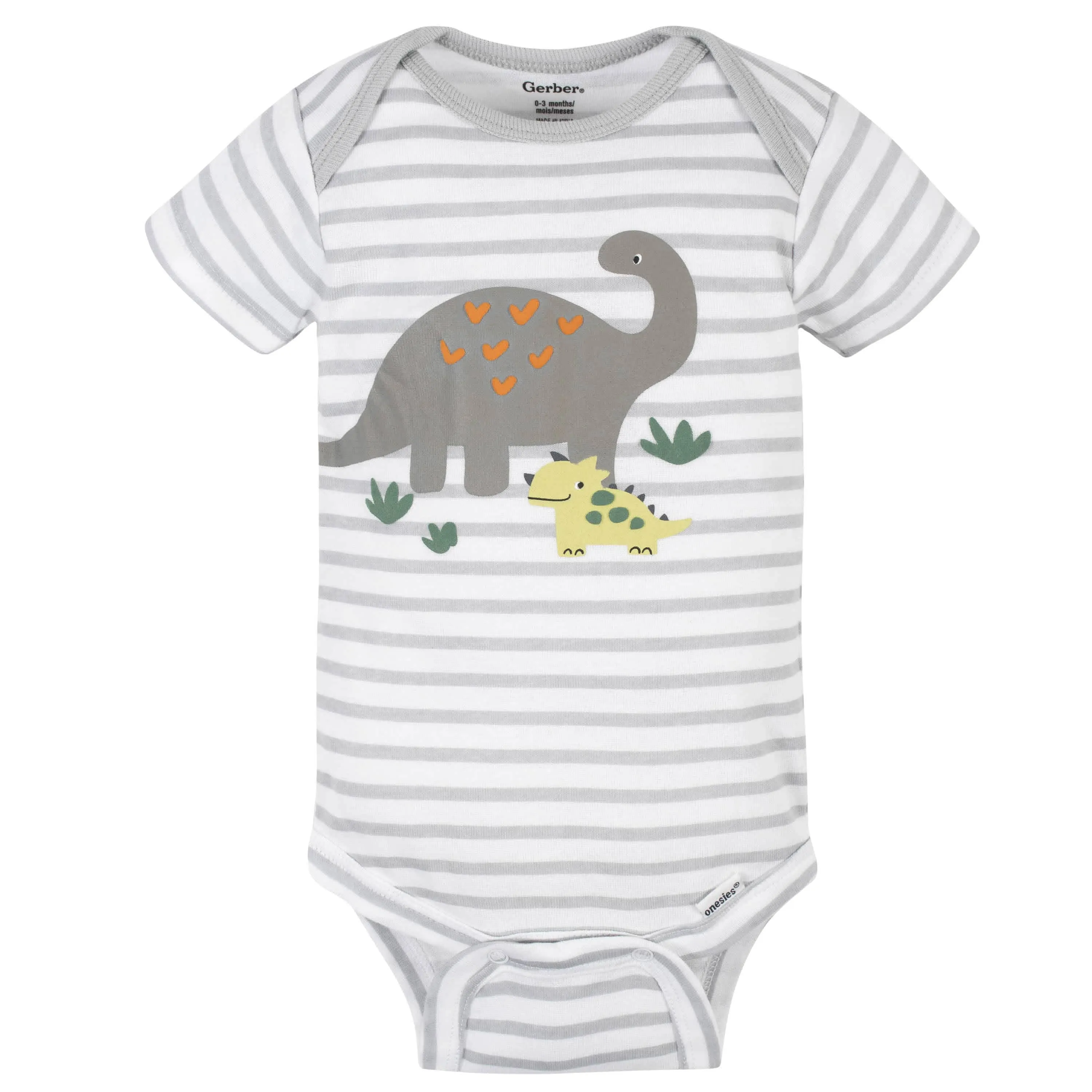 4-Pack Baby Boys Dinosaurs Short Sleeve Onesies Bodysuits