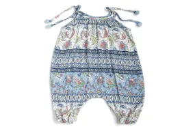 Baby & Girls Pom Pom Jumper | Blue Paisley