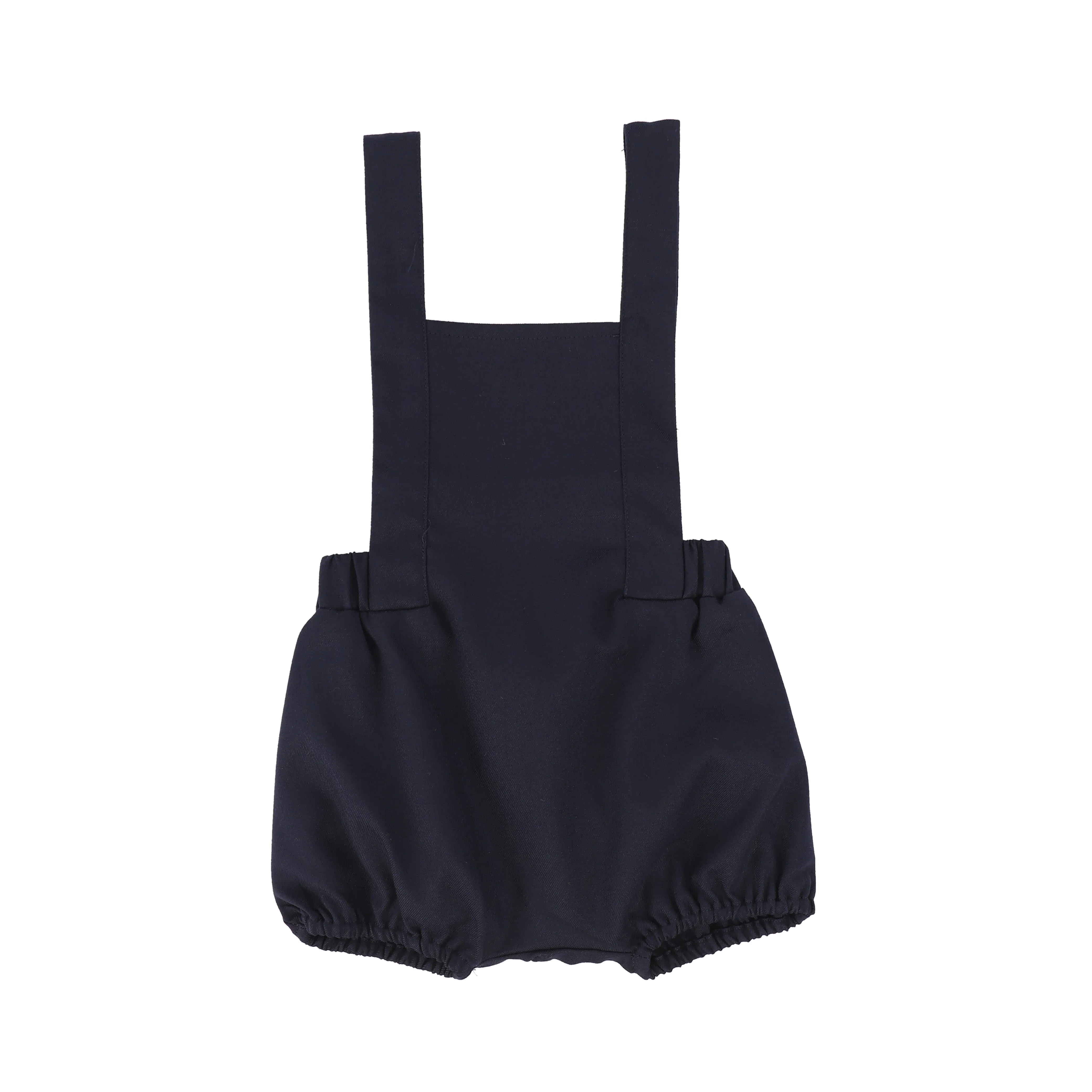 BAMBOO NAVY WOOL GATHERED ROMPER [Final Sale]
