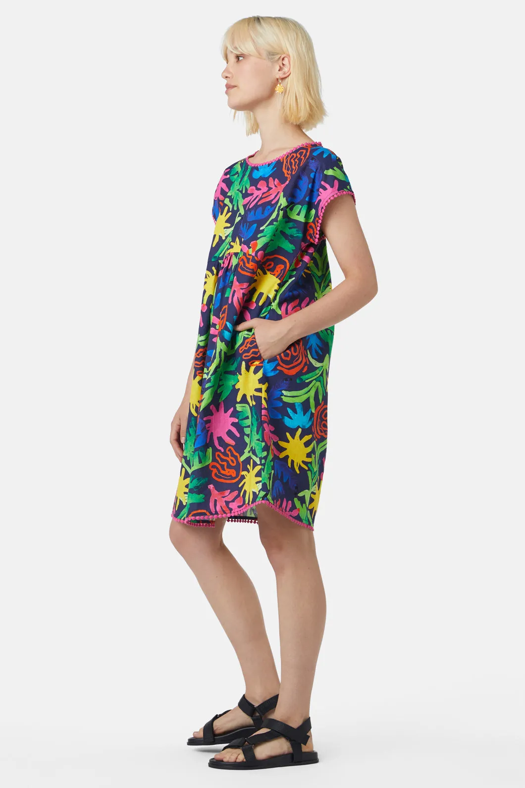 Beach Leaves Bungalow Dress