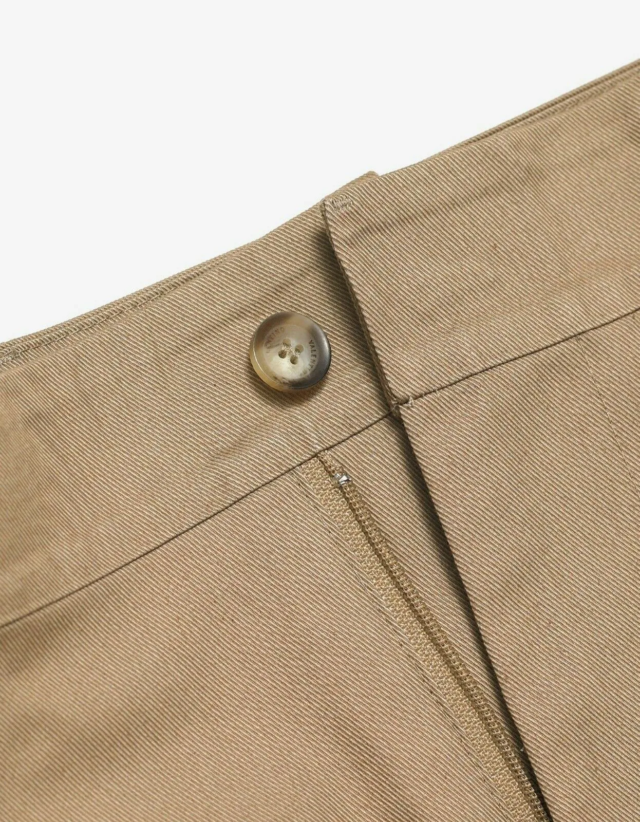 Beige Trousers with Contrast Trim