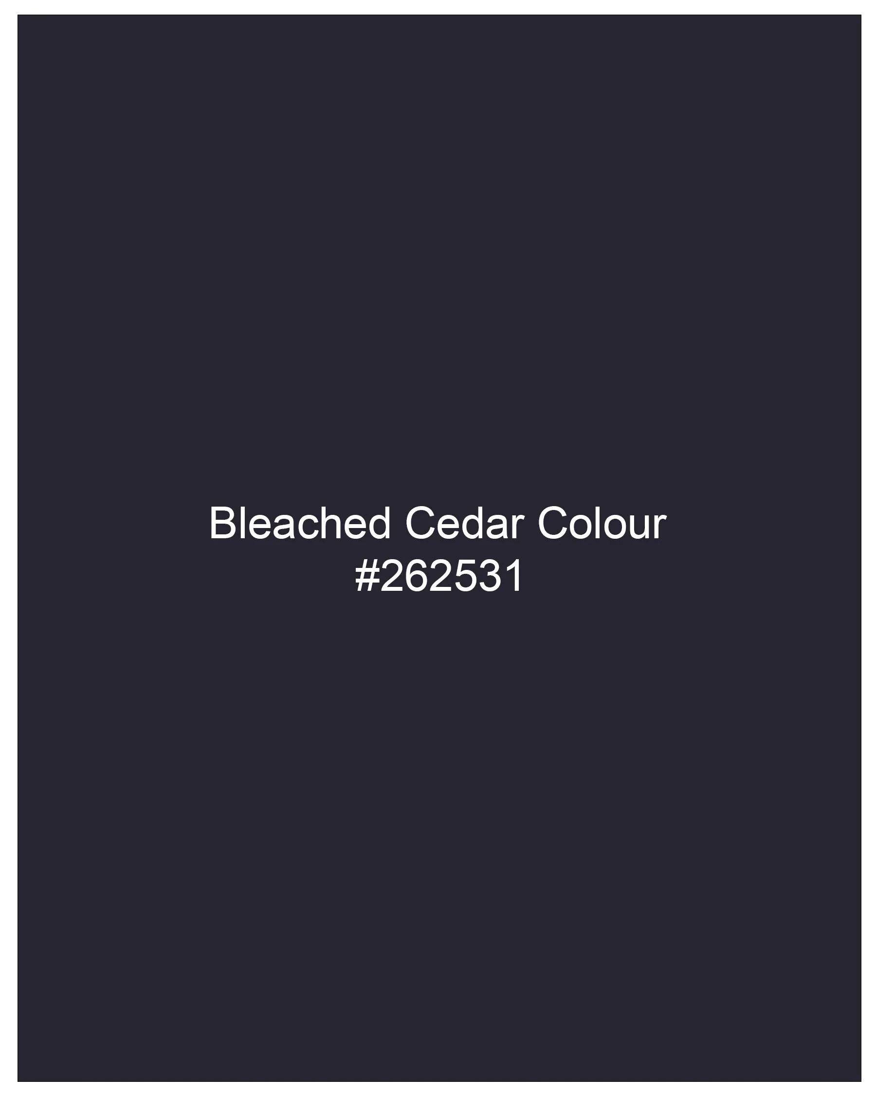 Bleached Cedar Navy Blue Ditzy Textured With Black Waistcoat