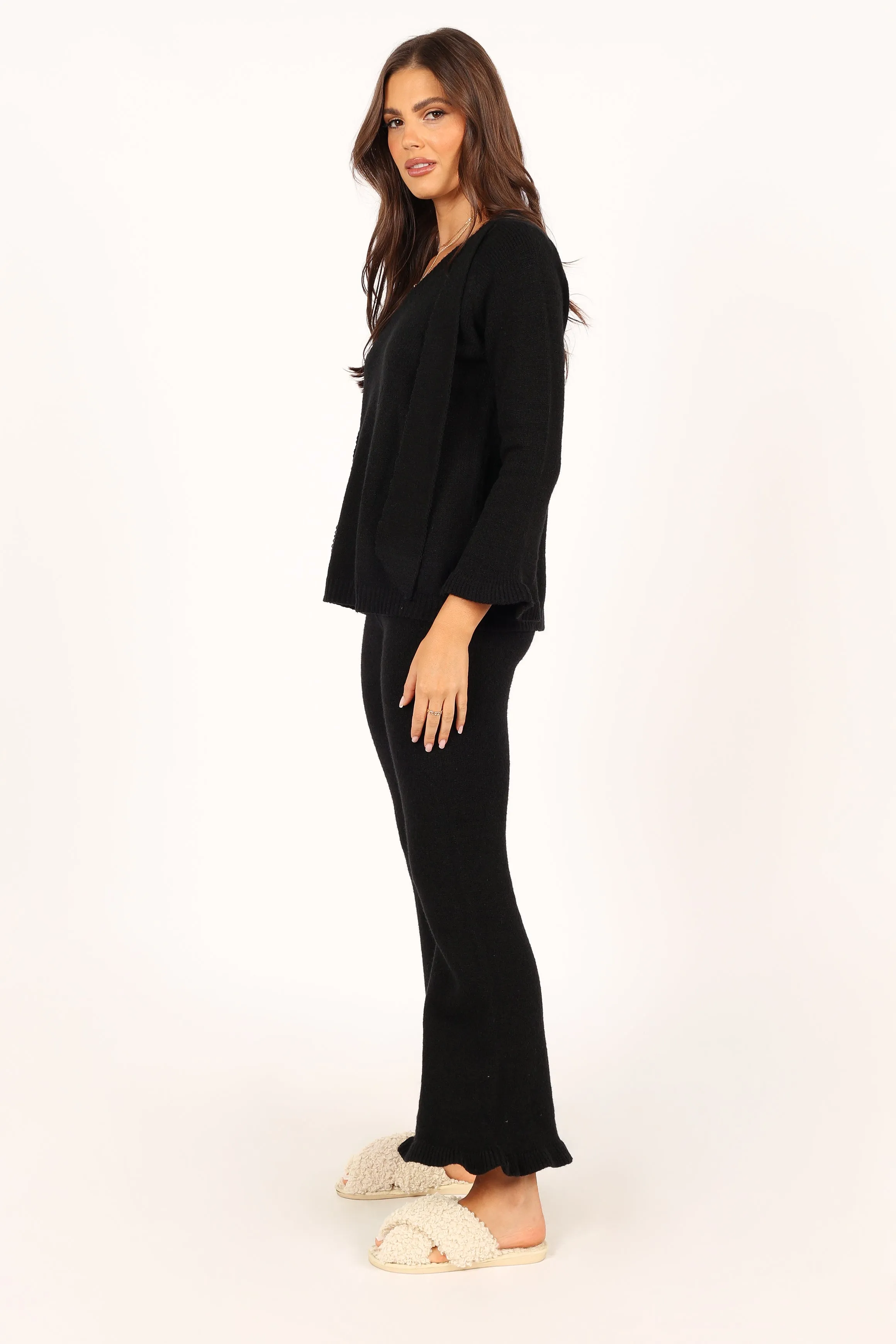 Boa Knitted Set - Black