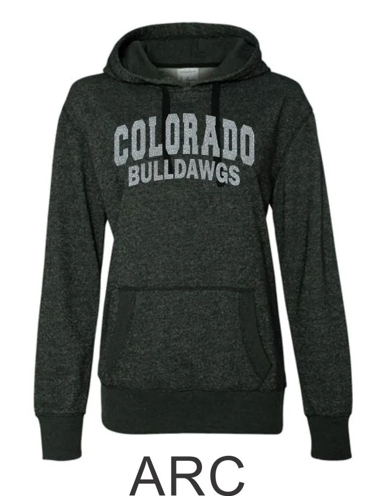 Bulldawgs Ladies Sparkle Fabric French Terry Hoodie- 2 Designs