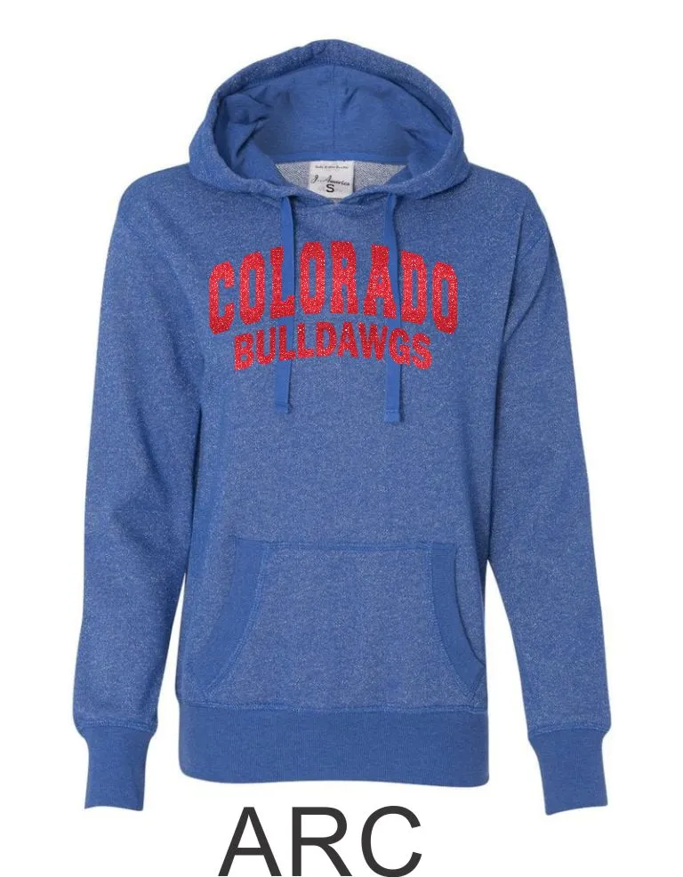Bulldawgs Ladies Sparkle Fabric French Terry Hoodie- 2 Designs