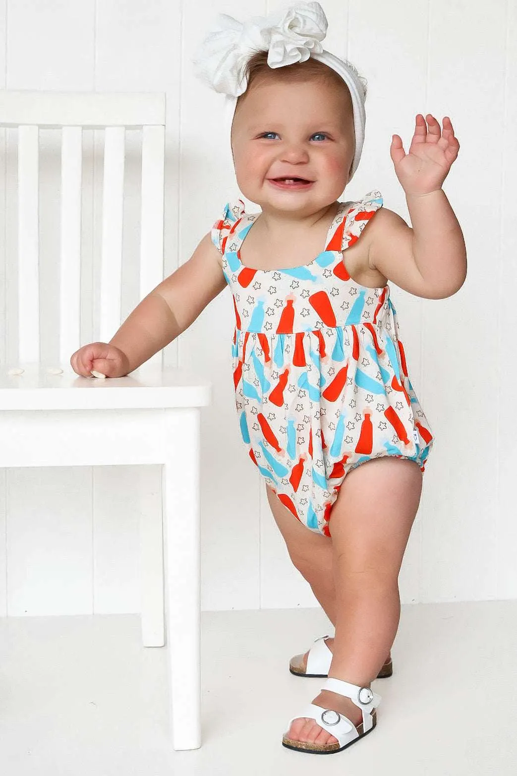 Busting Red, White & Blue Dream Bubble Romper