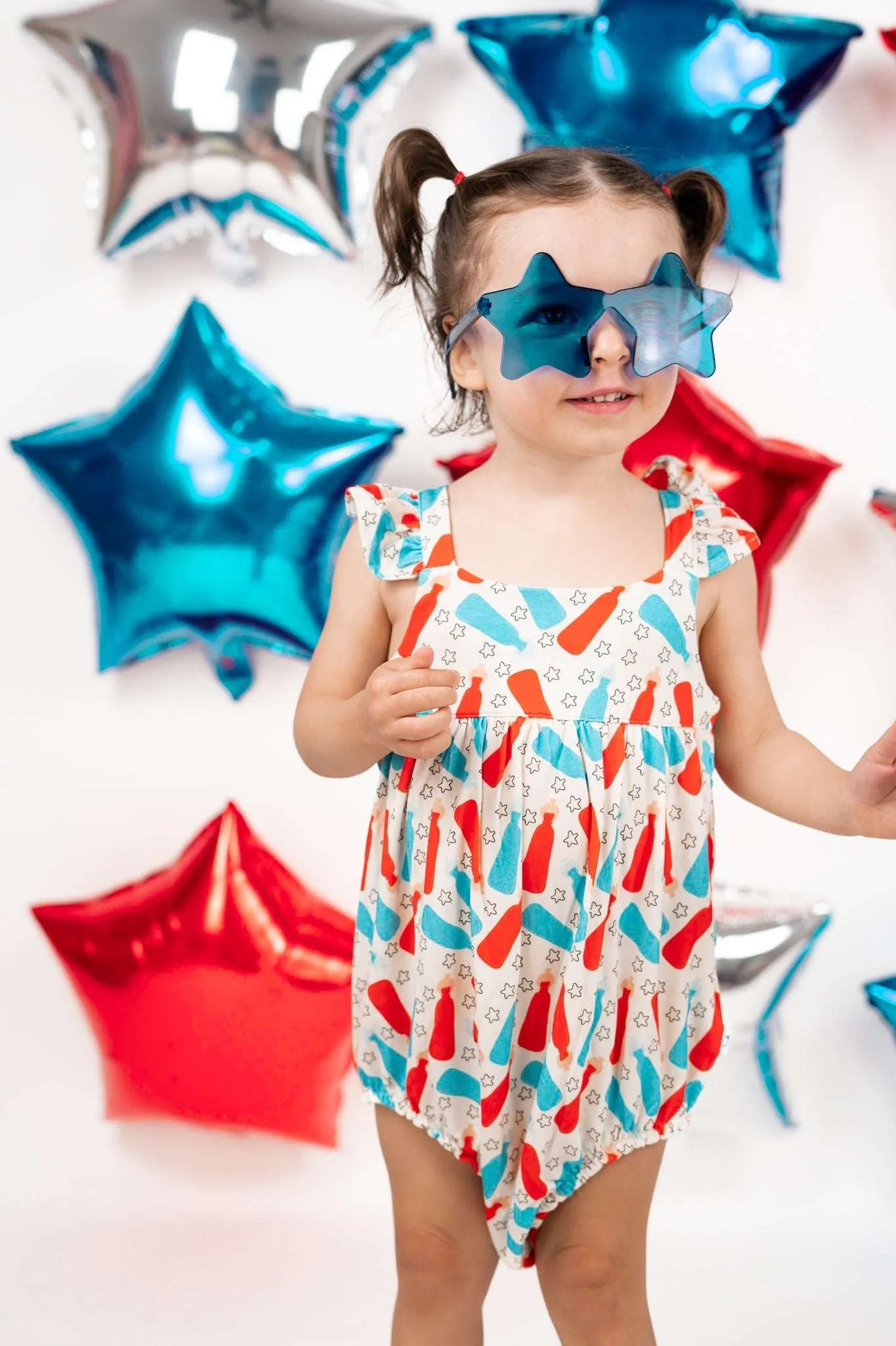 Busting Red, White & Blue Dream Bubble Romper