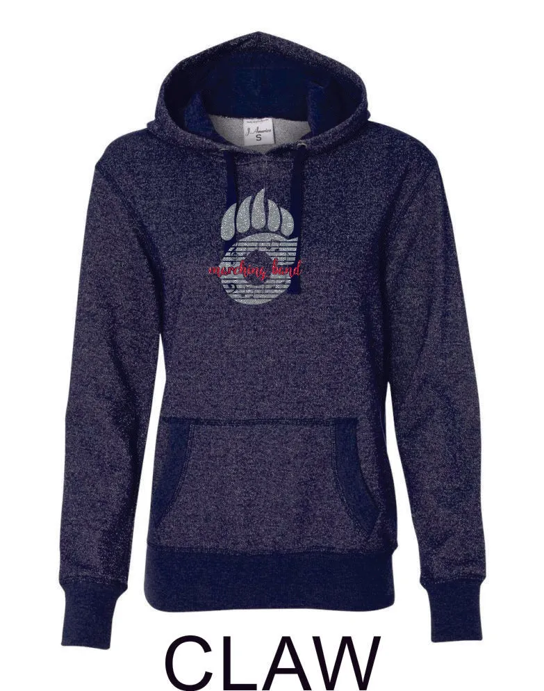 Chap Band Ladies Sparkle Fabric French Terry Hoodie- 3 designs