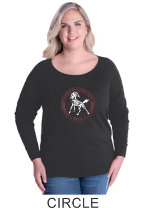 CTE Glitter Curvy Ladies Slouchy Pullover in 4 New Designs