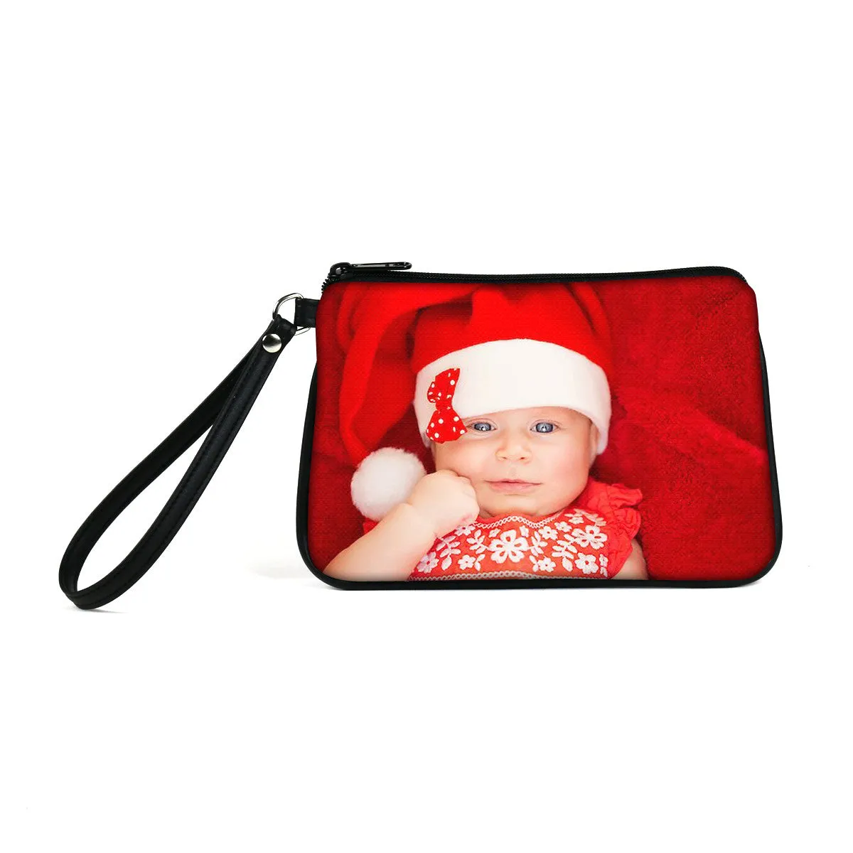 Custom Photo Eco Canvas Vegan Wristlet/Crossbody Bag (Multicolored)
