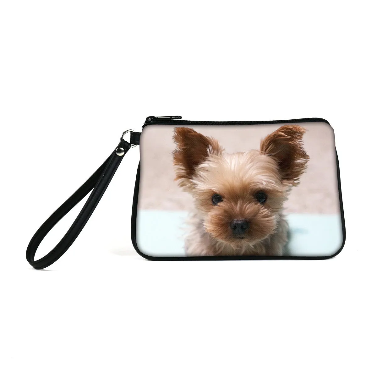 Custom Photo Eco Canvas Vegan Wristlet/Crossbody Bag (Multicolored)
