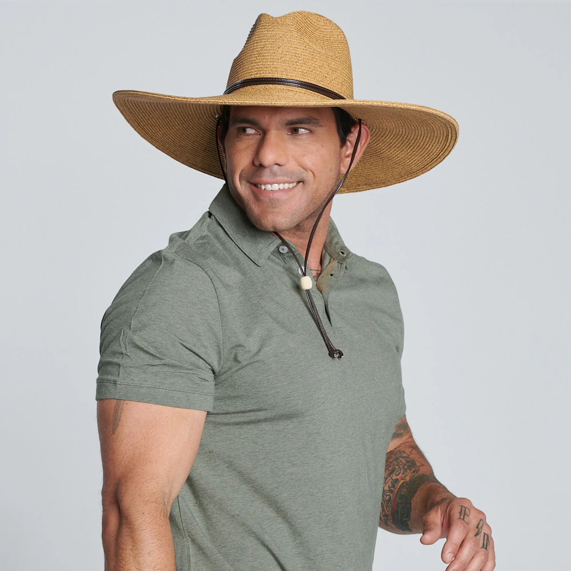 El Campo 5" Brim Sun Hat - UPF50 Sun Protection with Chin Cord by San Diego Hat Co.