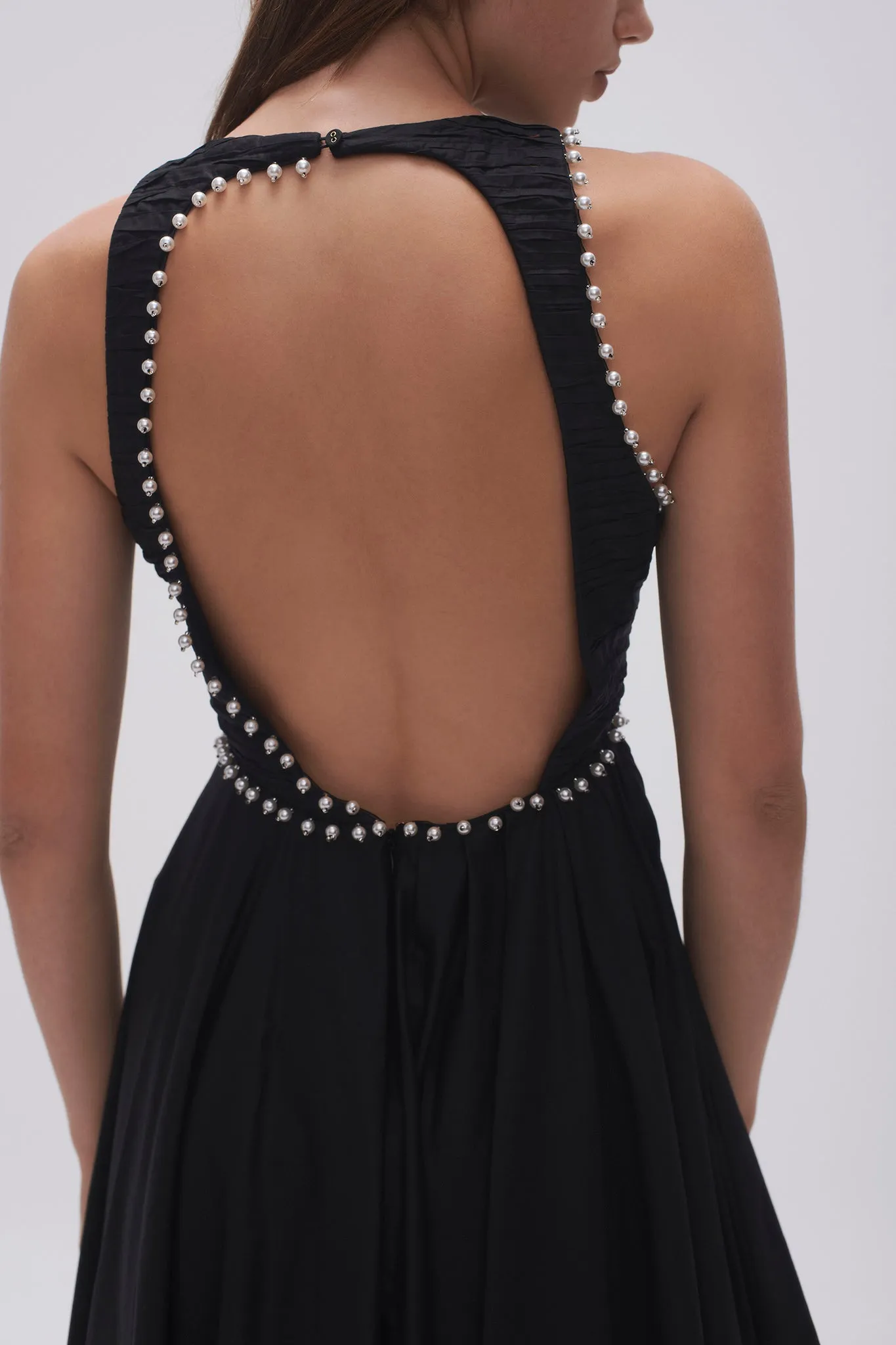Florence Pearl Trim Midi Dress