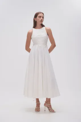 Florence Pearl Trim Midi Dress