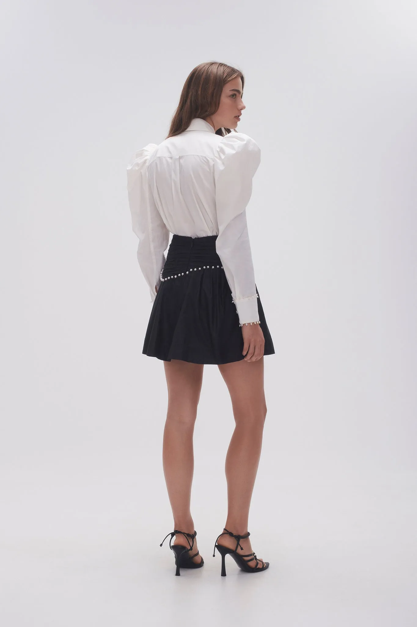 Florence Pearl Trim Mini Skirt