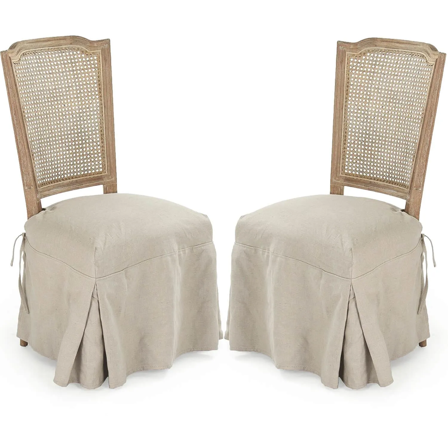 French Cane Backed Apron Side Chairs