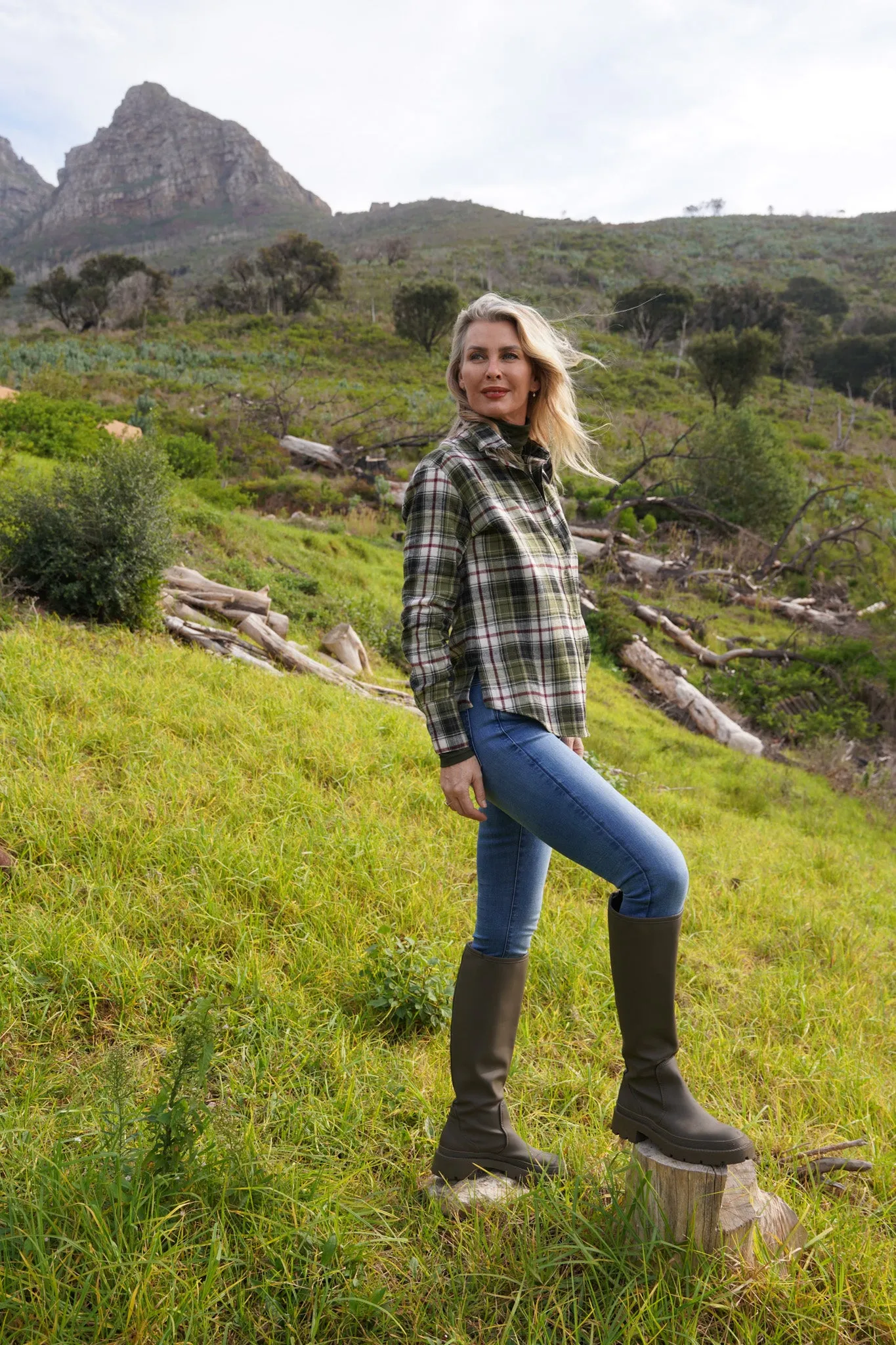 Green Check Flannel Shirt