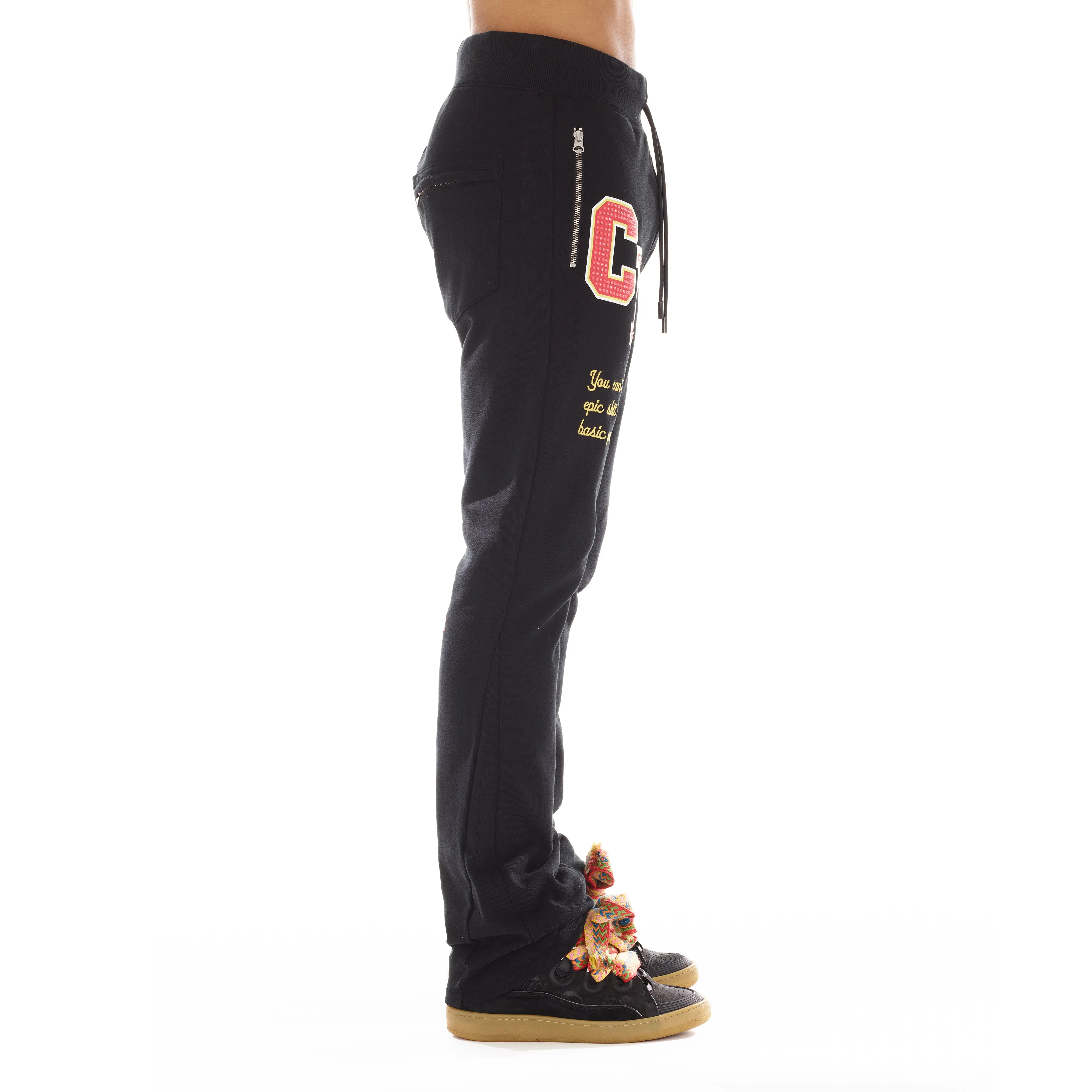 HIPSTER SWEATPANTS "VARSITY" IN BLACK