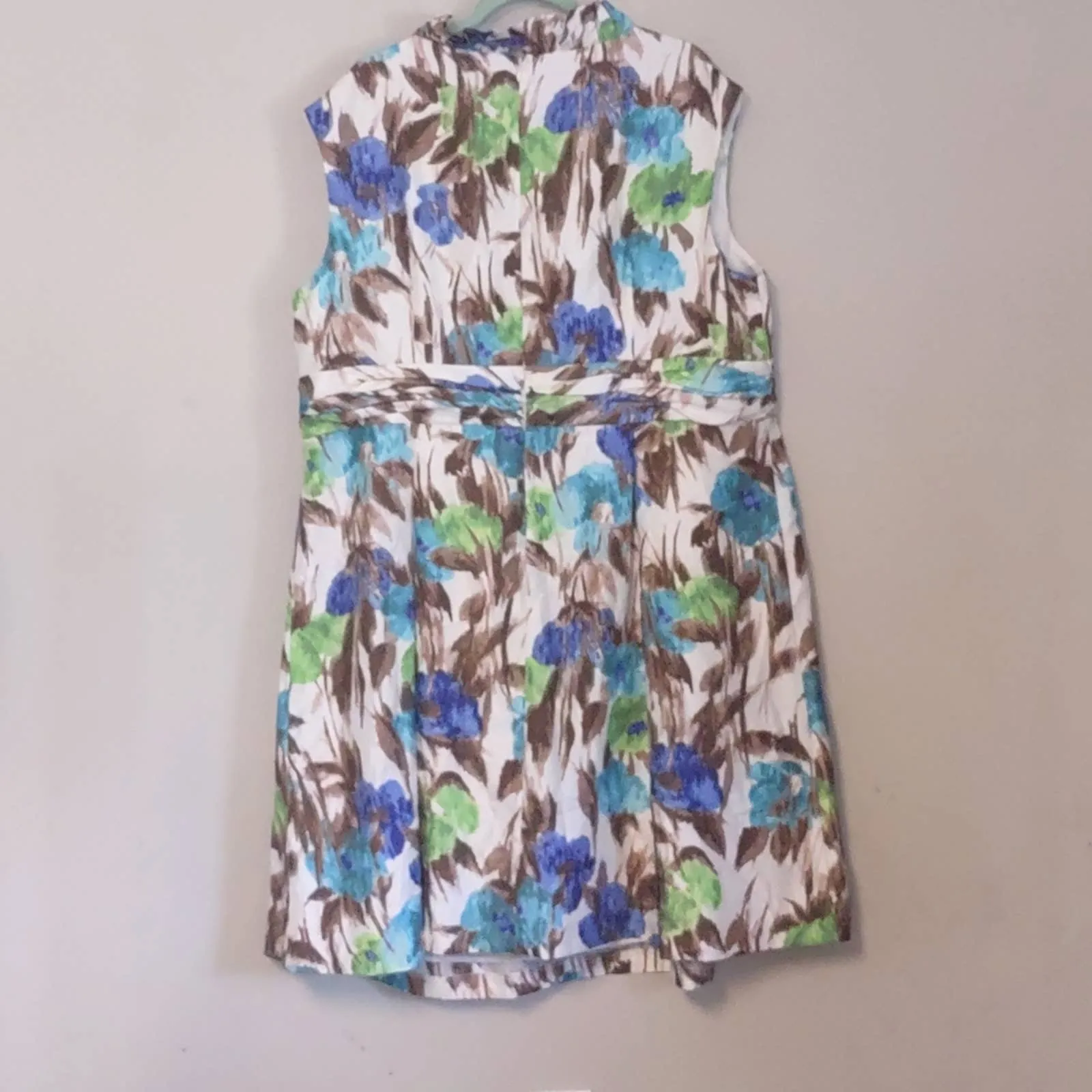 Jessica Howard Sleeveless Shantung Fit and Flare Ruffle Dress