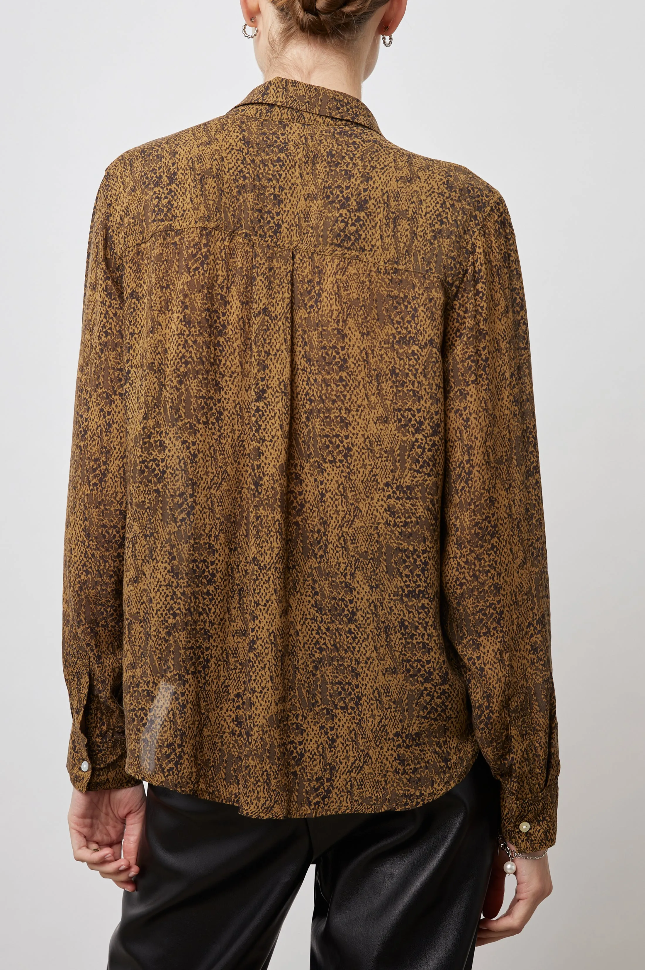 JOSEPHINE SHIRT - SEPIA PYTHON
