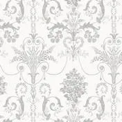Josette Silver Glitter Wallpaper
