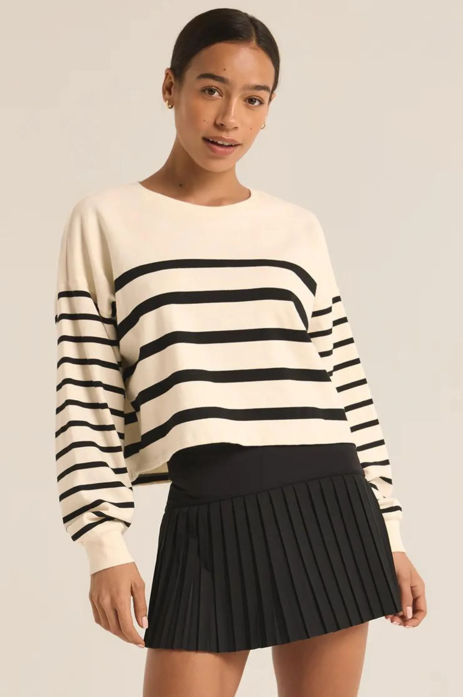 Line Up Stripe Sweatshirt
