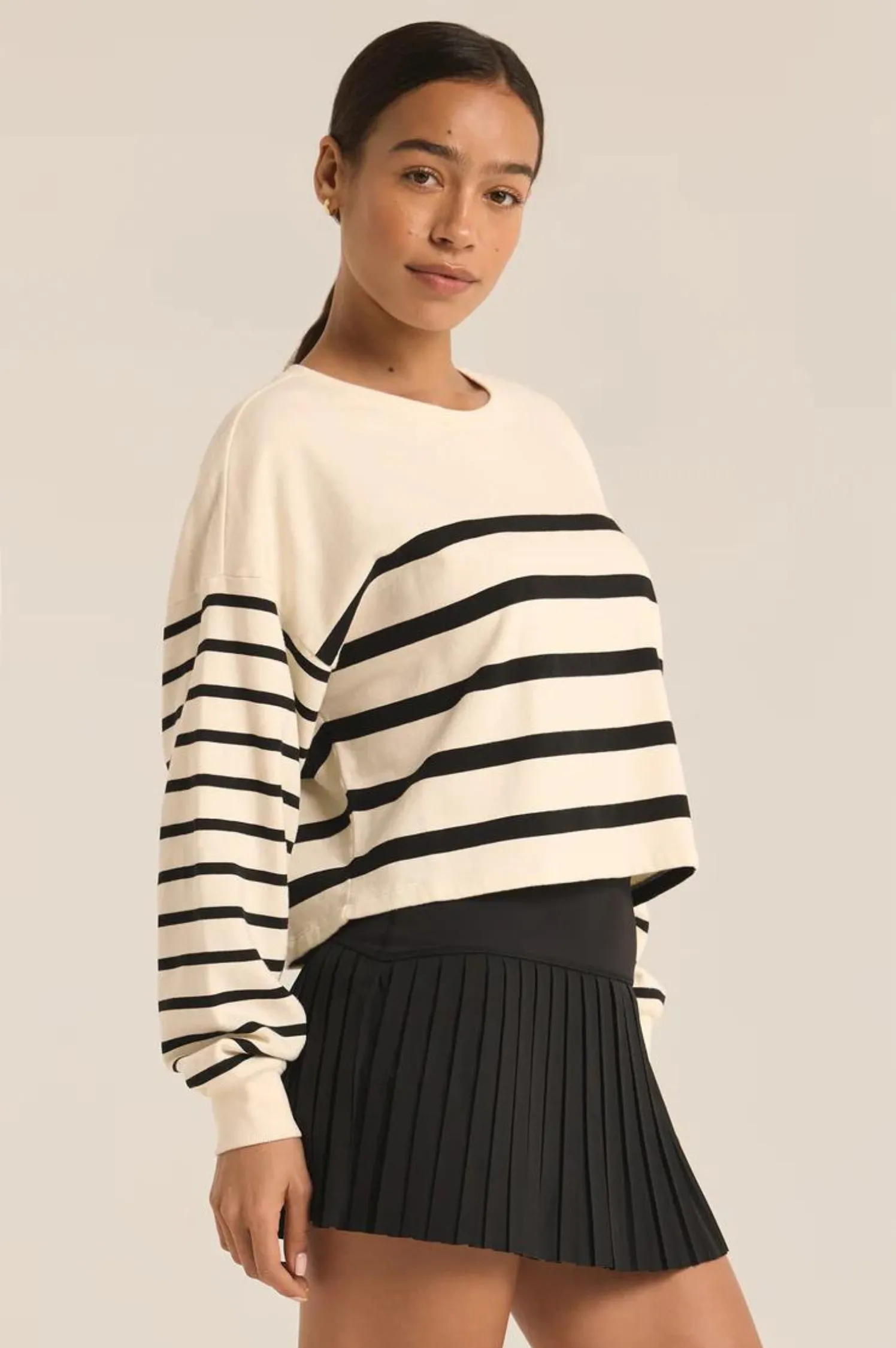 Line Up Stripe Sweatshirt
