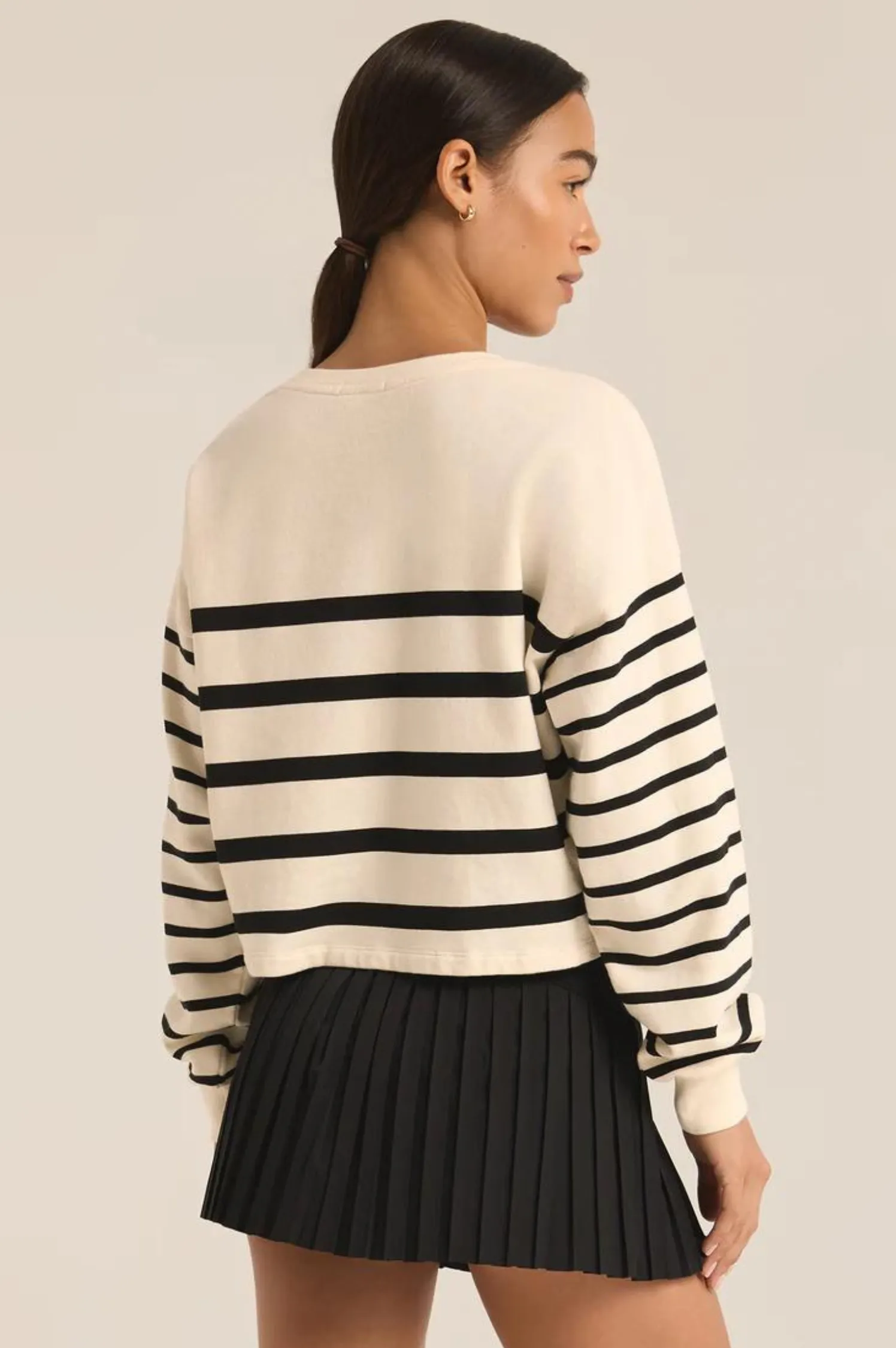 Line Up Stripe Sweatshirt