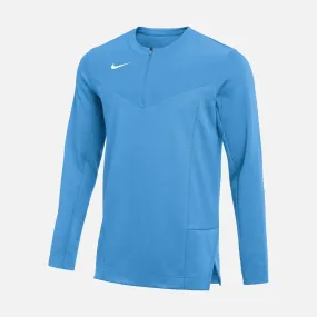 Men's 1/2 Zip Long-Sleeve Football Top, Valor Blue