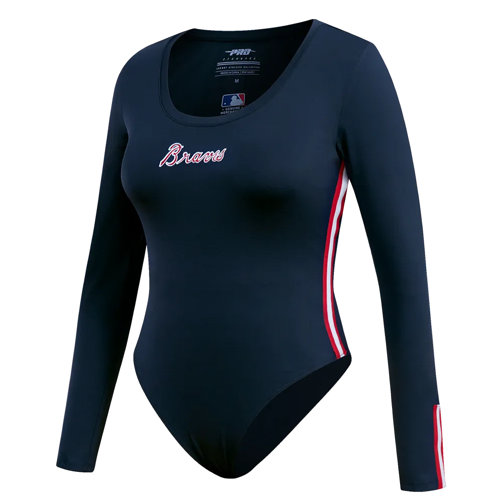 MLB ATLANTA BRAVES CLASSIC WOMEN'S LUXBODYSUIT (MIDNIGHT NAVY)
