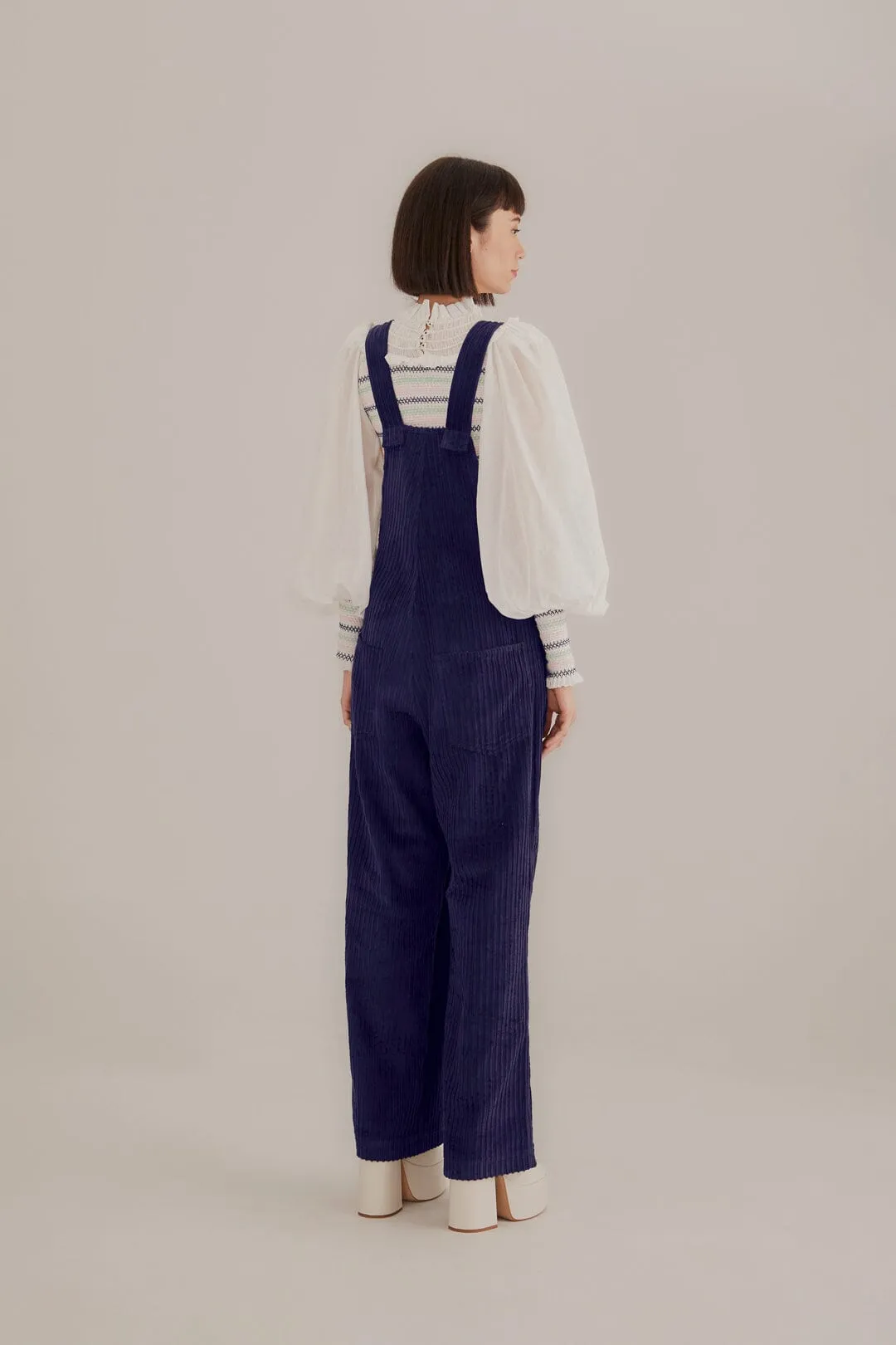 Navy Blue Corduroy Overalls