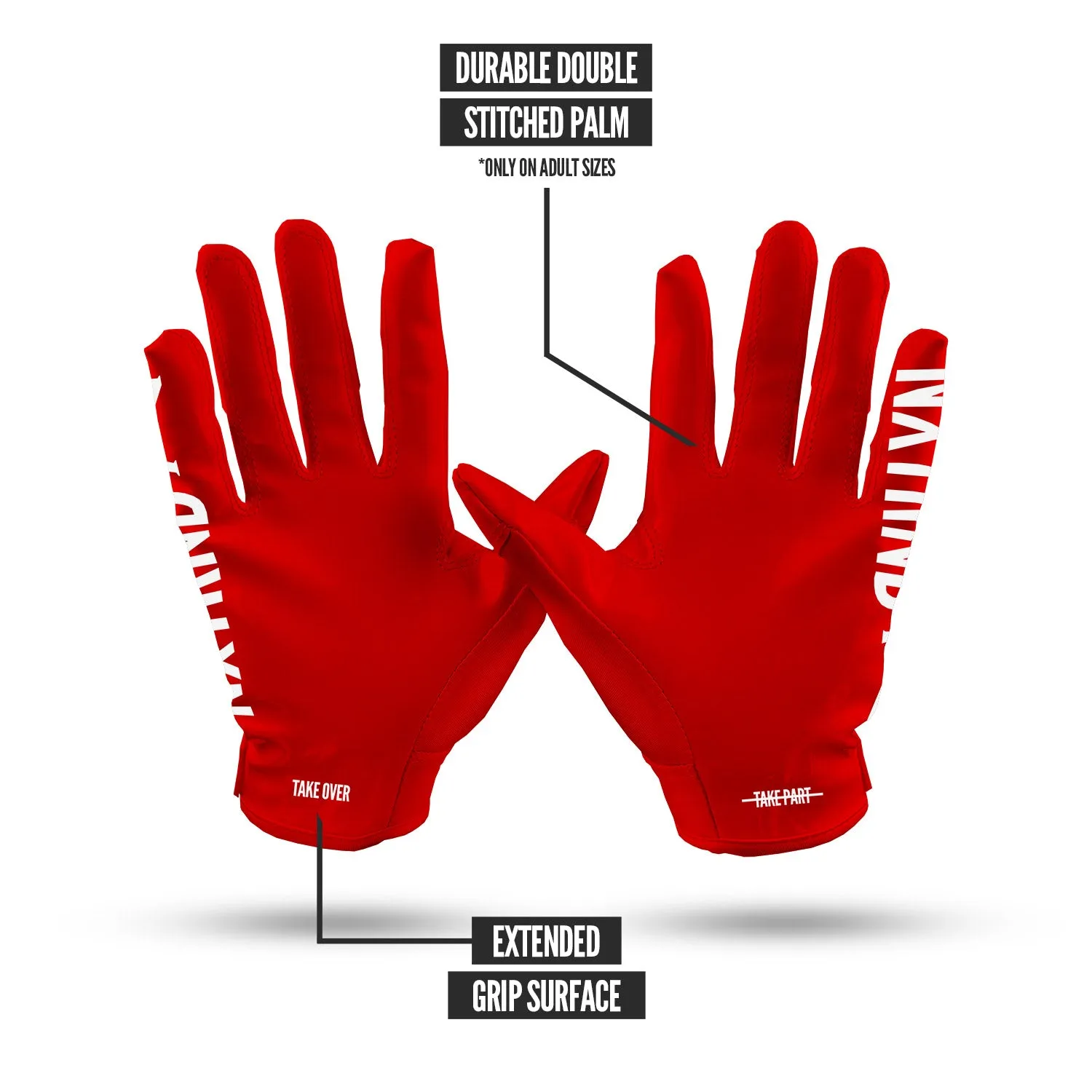 NXTRND G1® Football Gloves Red