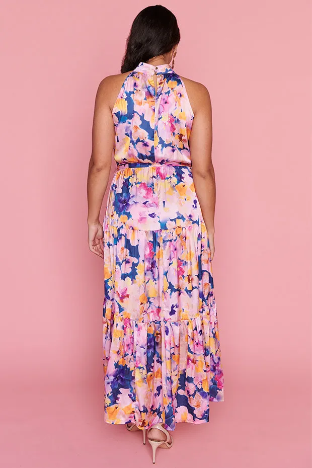 Piper Watercolour Rose Party Dress