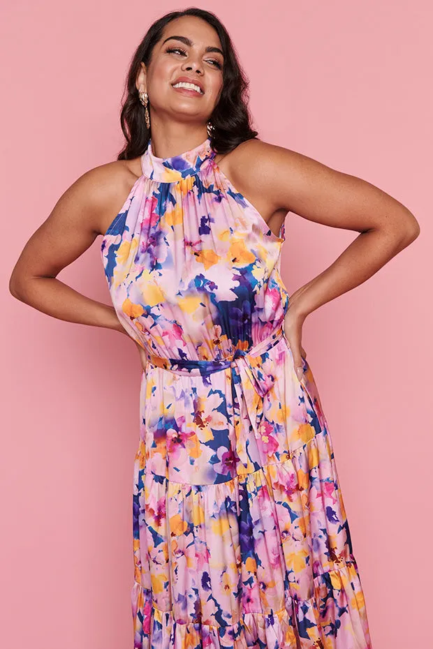 Piper Watercolour Rose Party Dress