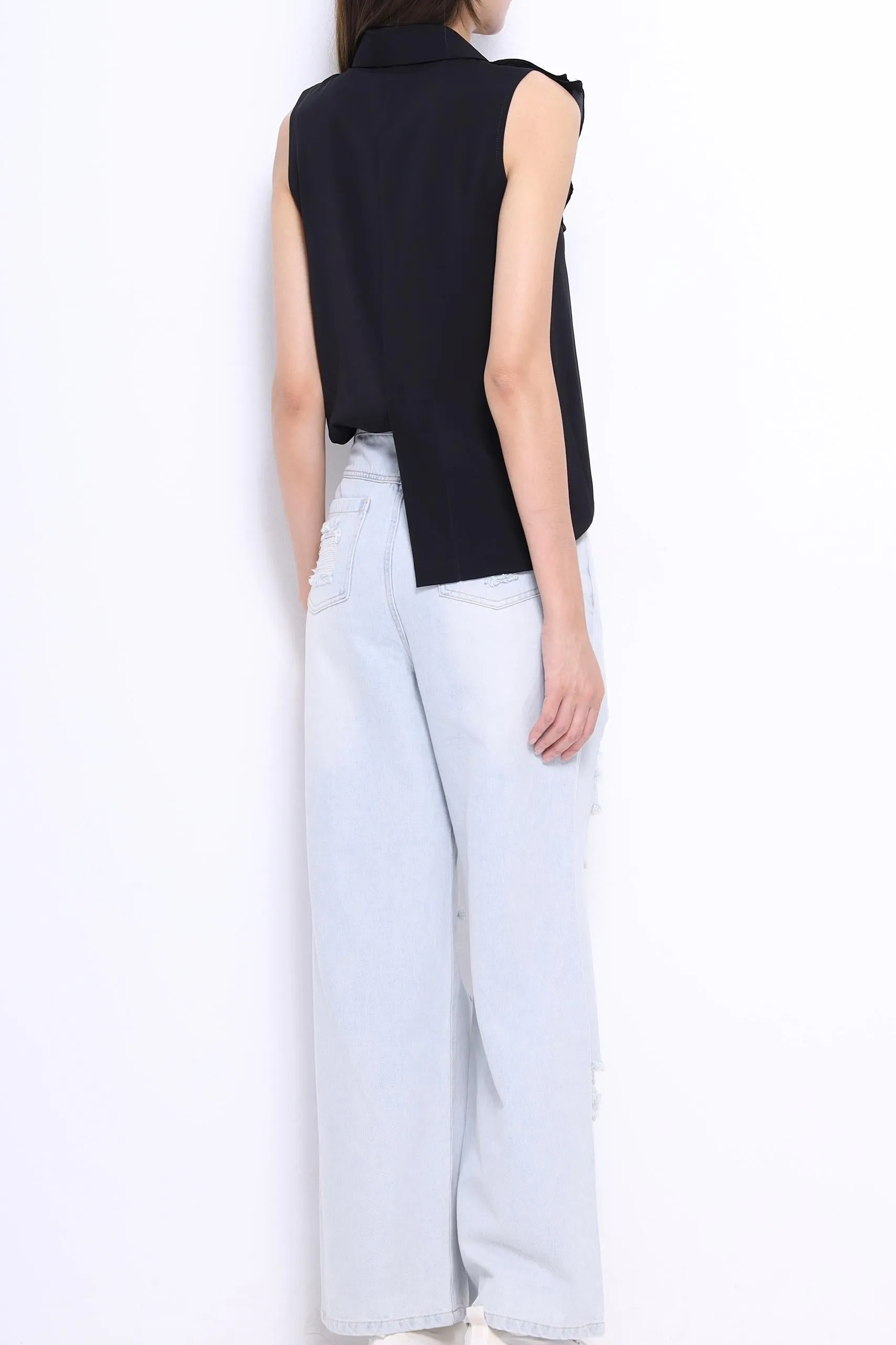 Rachel Asymmetrical Ruffle Top