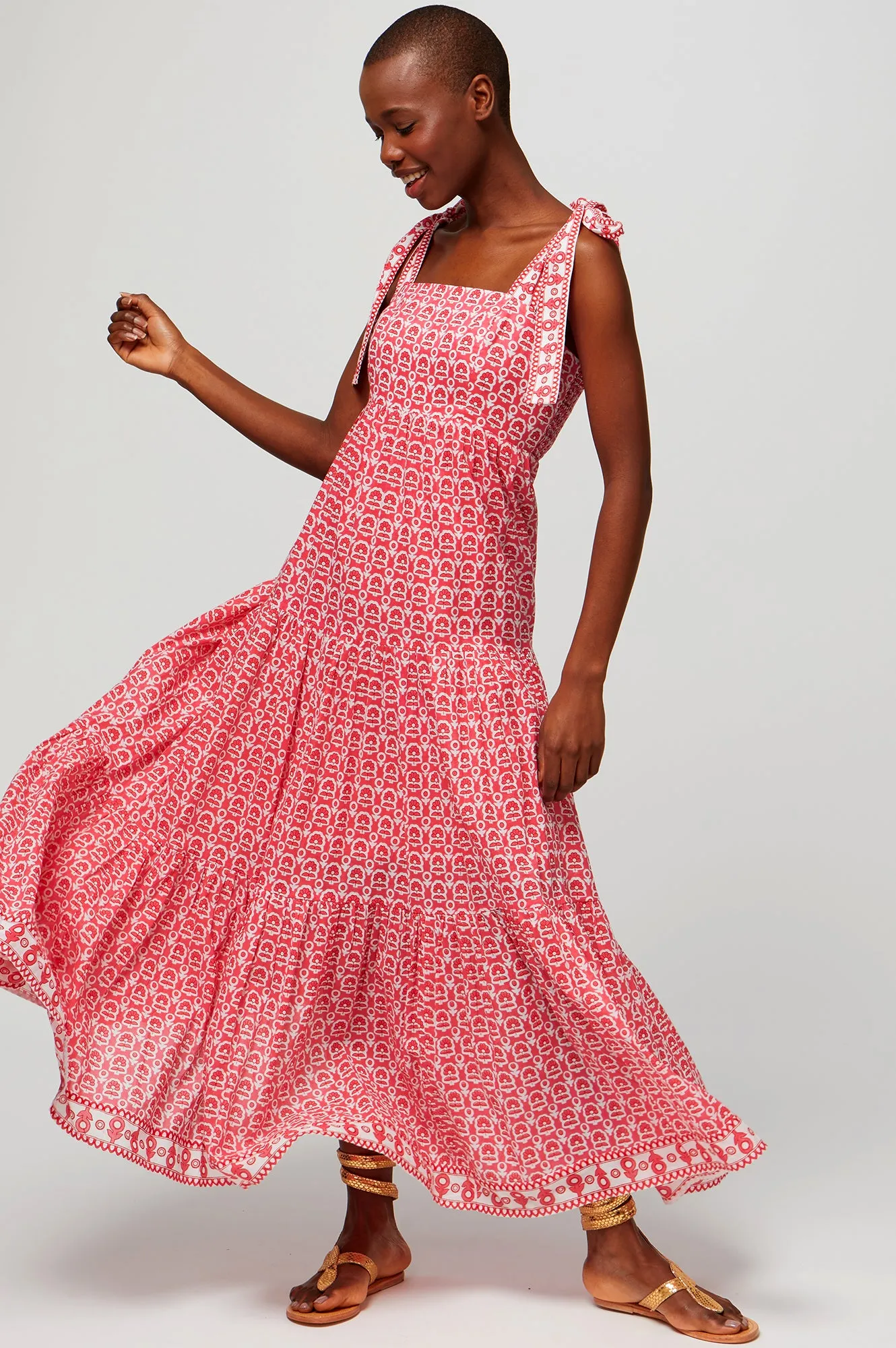 Tabitha Maxi Dress | Pop Flower Coral