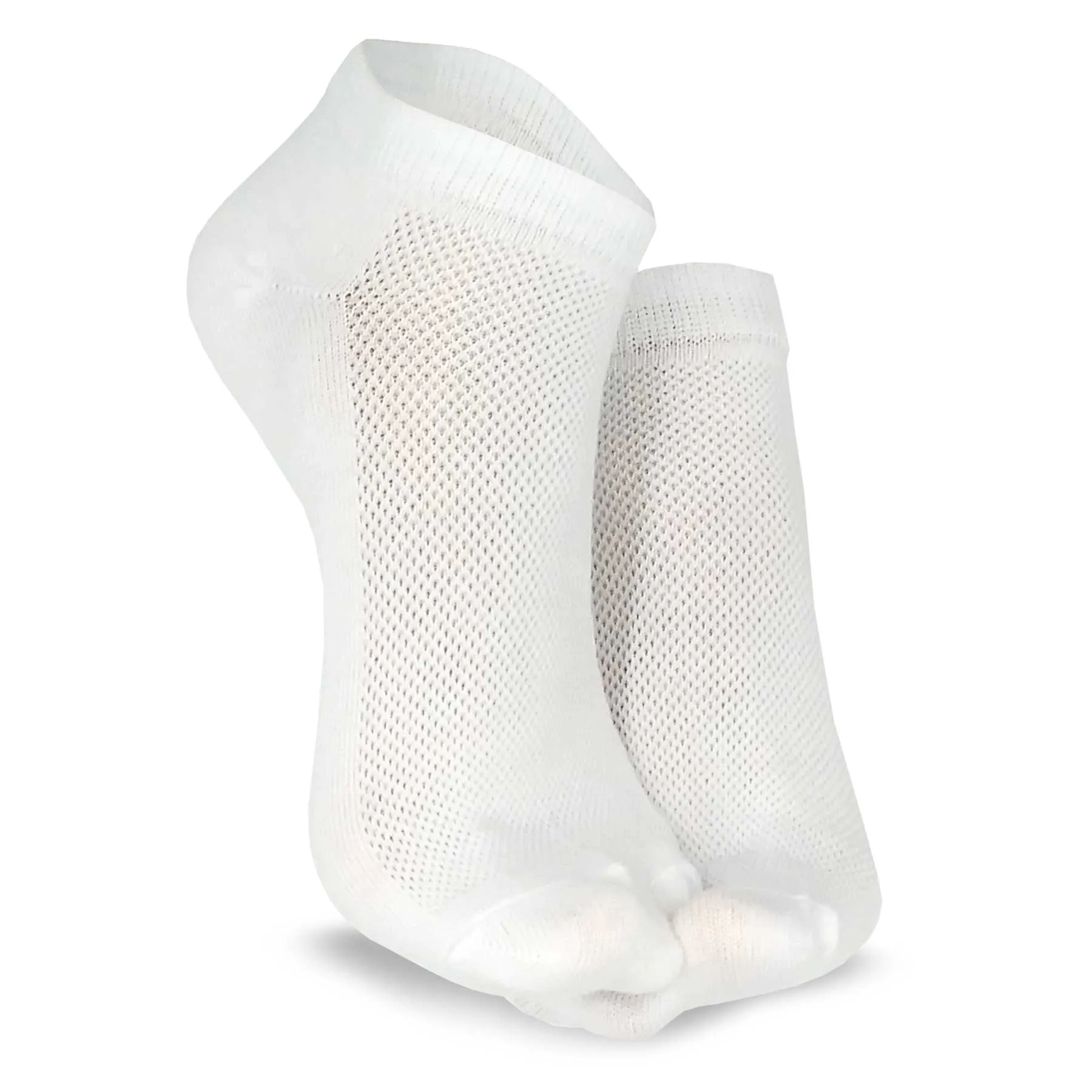 TeeHee Socks Women's Casual Polyester No Show Black/White 18-Pack (10051)