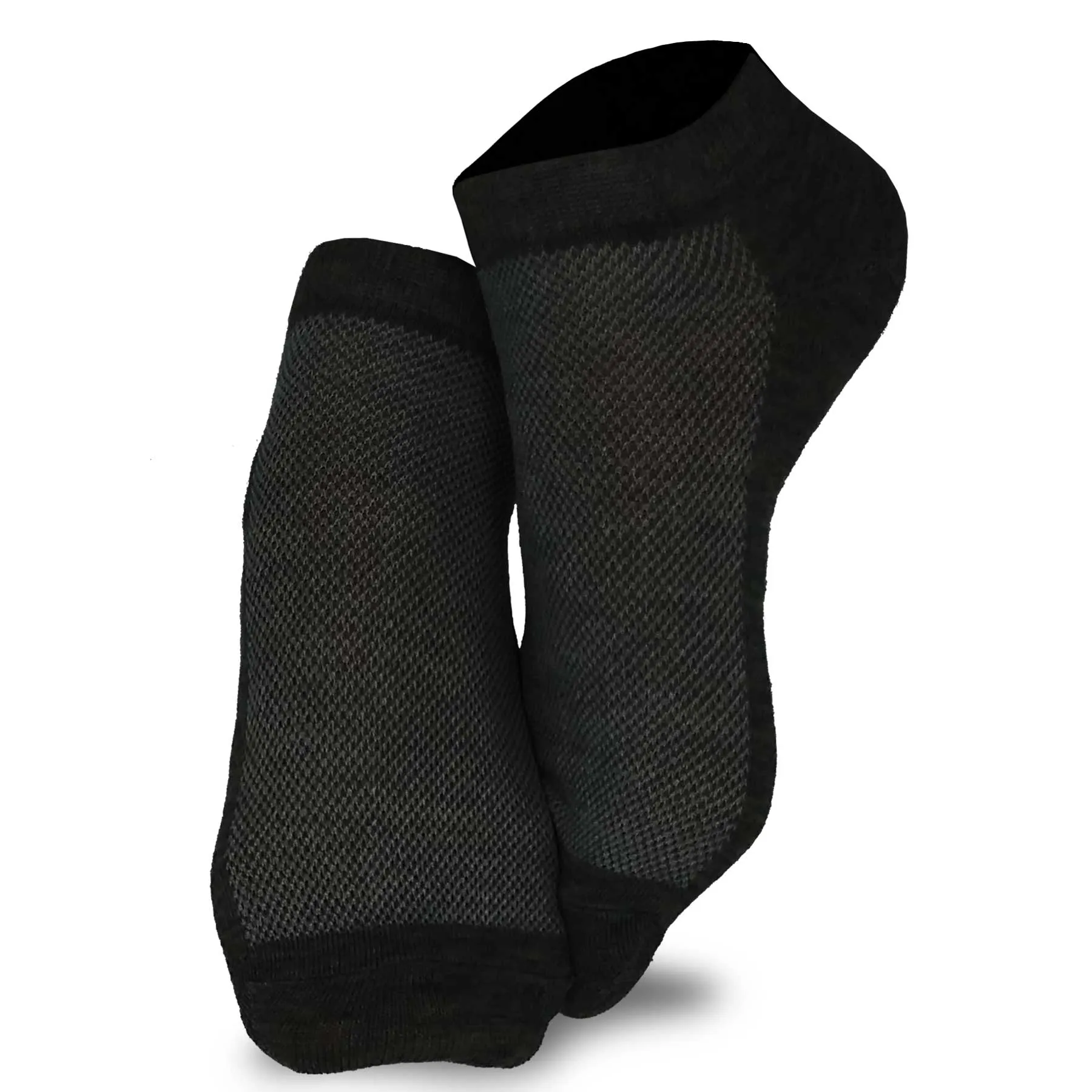 TeeHee Socks Women's Casual Polyester No Show Black/White 18-Pack (10051)