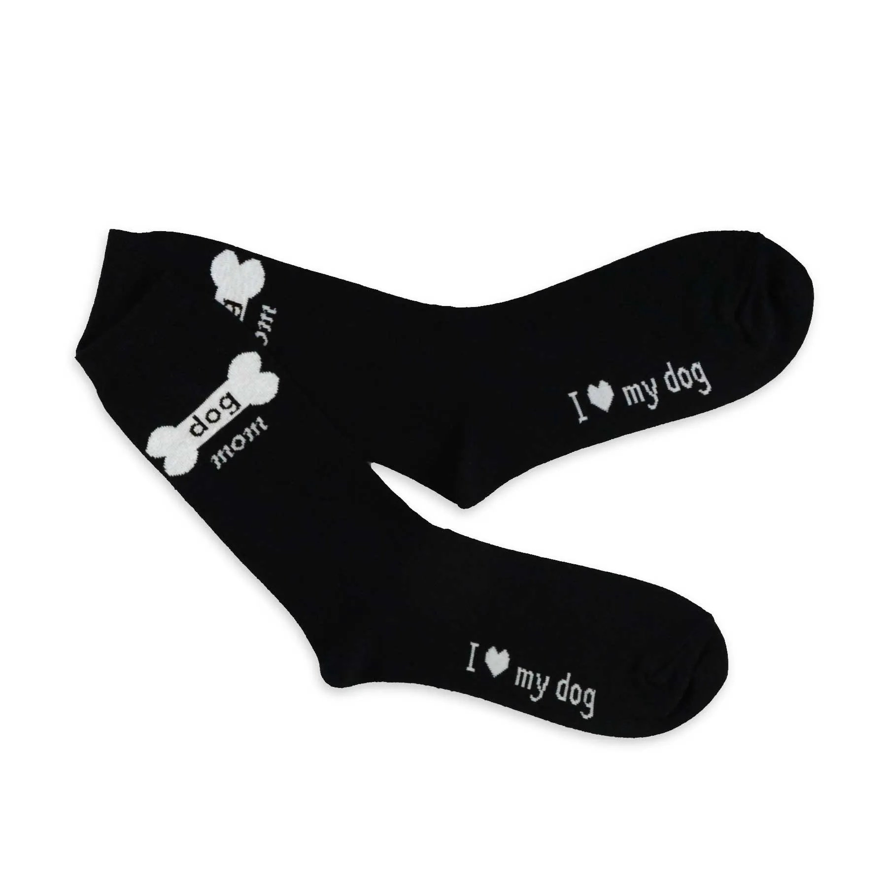 TeeHee Socks Women's Novelty Cotton Crew Dog Mom (W1417)