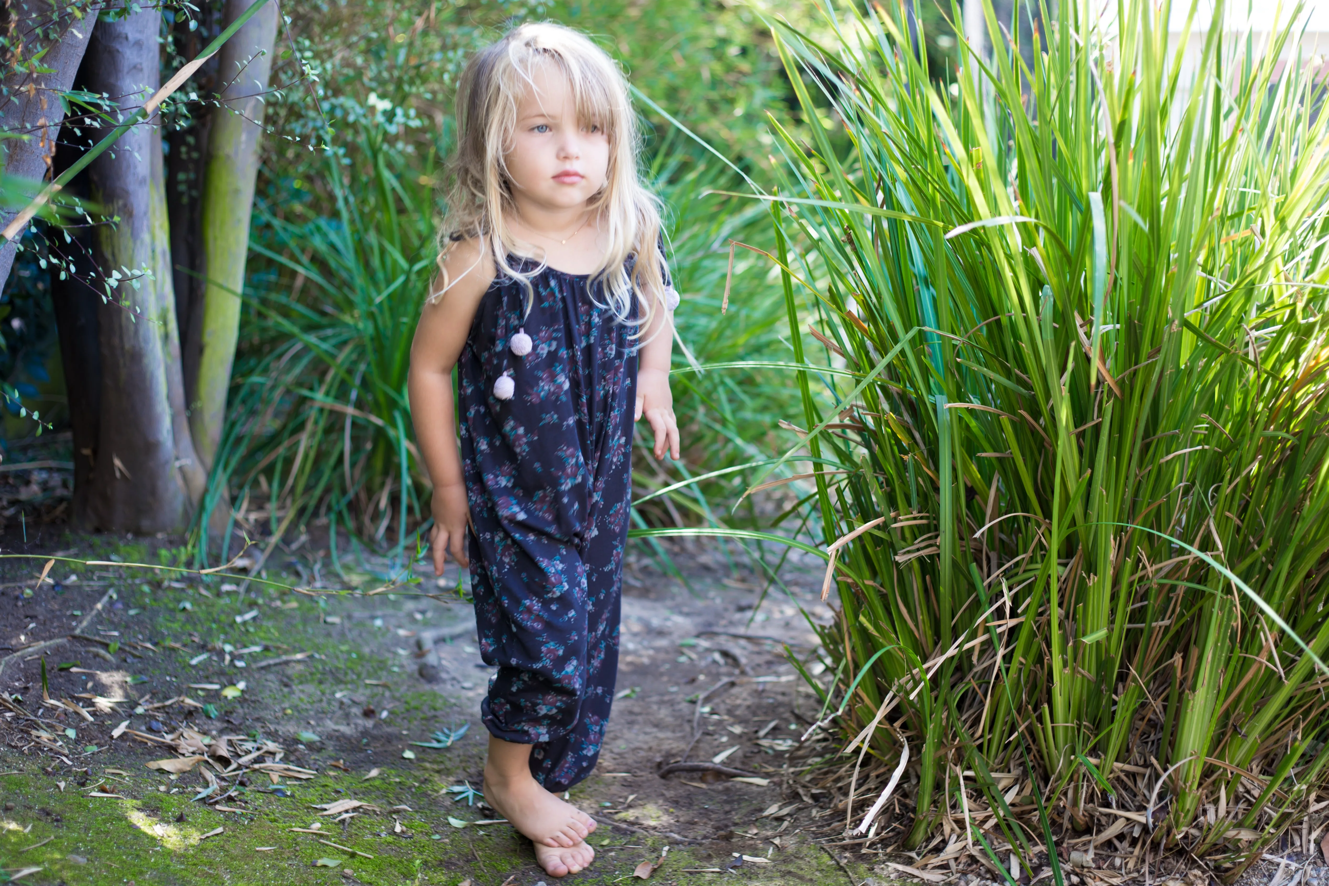 Toddler Girls Cozy Pom Pom Jumpsuit | Fleur